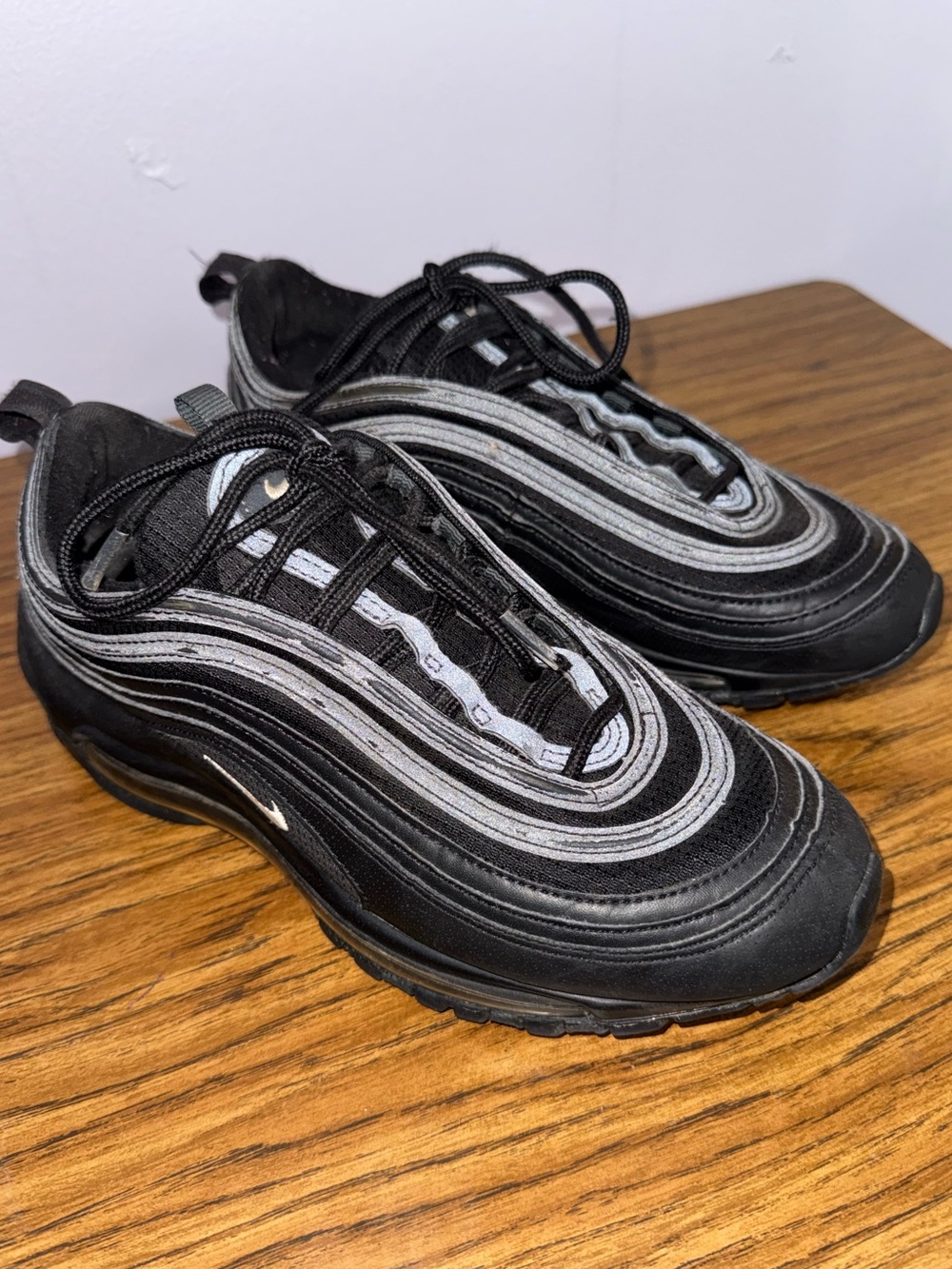Nike Air Max 97 GS – Triple Black/Anthracite Size 7Y